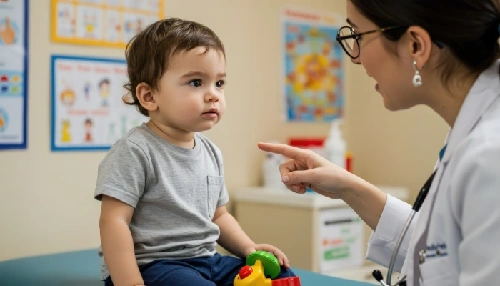 Child receiving paediatric liver care